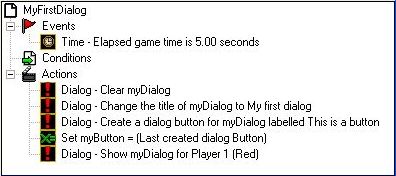 Screenshot: First Dialog Trigger (completed)