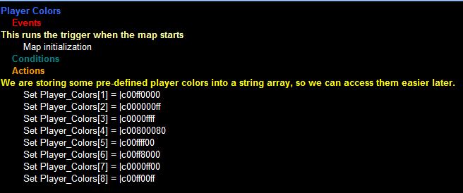 Setting the Player Colors